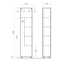 Пенал 45 см VIGO Geometry левый pn.GEO.45 Пенал 45 см VIGO Geometry левый pn.GEO.45