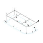 Каркас для ванны Cezares 160x65 METAURO CORNER-MF