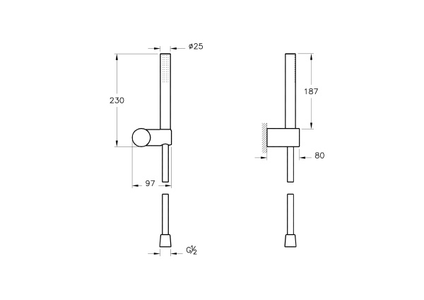 Душевой гарнитур VitrA Origin A4554336 Душевой гарнитур VitrA Origin A4554336