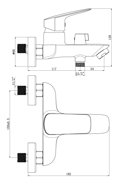 Смеситель для ванны Esko Kaliningrad KG54 хром