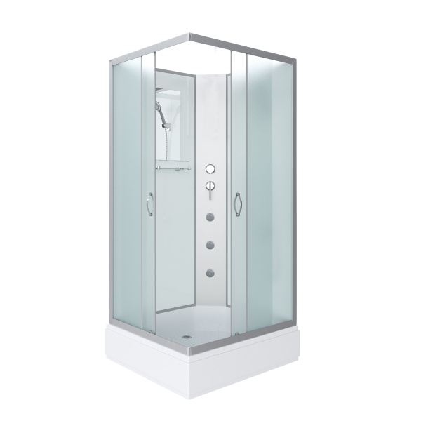 Душевая кабина 90x70 Niagara Classic NG-33974-14QBKG средний поддон стекло матовое Душевая кабина 90x70 Niagara Classic NG-33974-14QBKG средний поддон стекло матовое