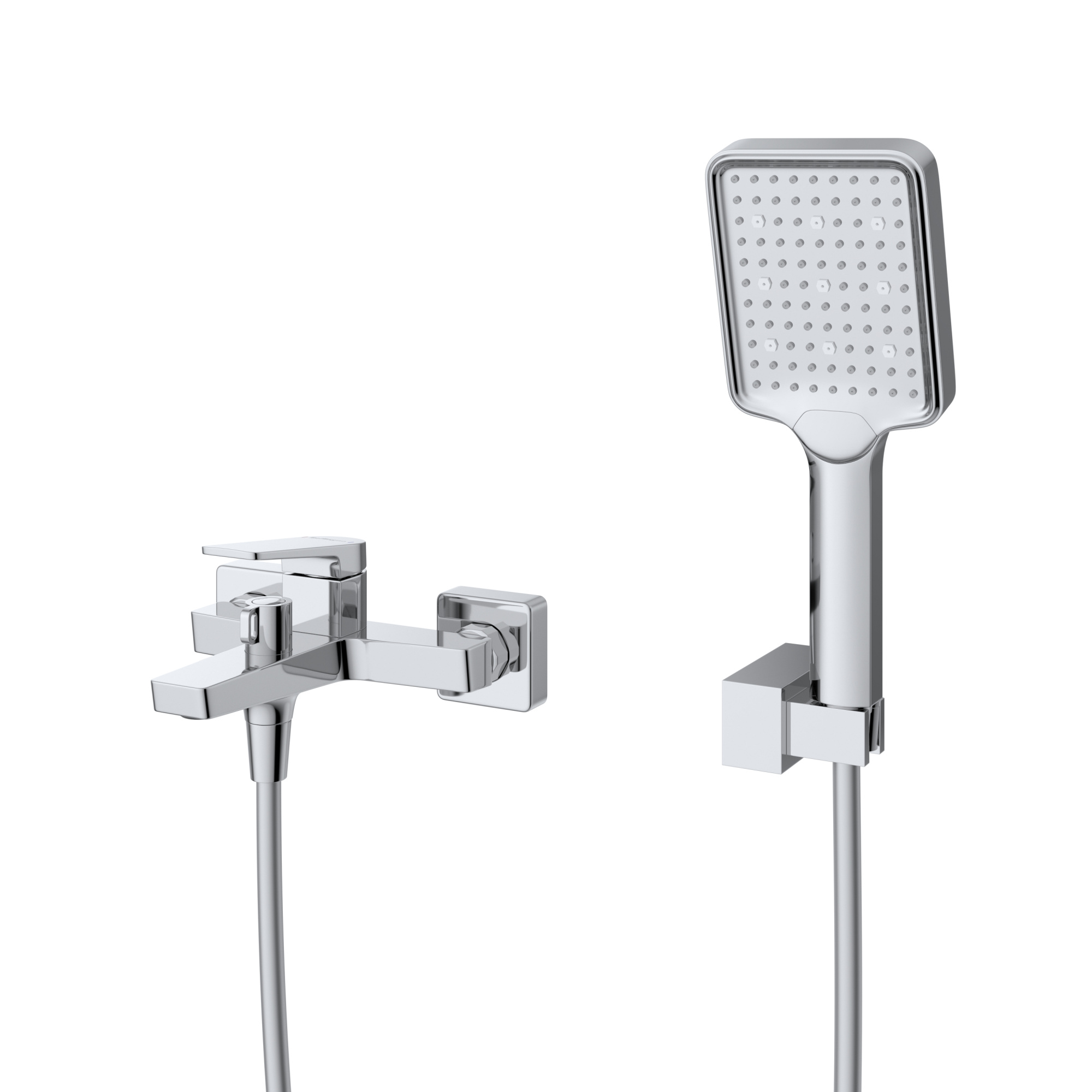 Смеситель для ванны с ручным душем, шлангом и держателем BelBagno Ardente ARDENTE-VASM-CRM хром глянцевый