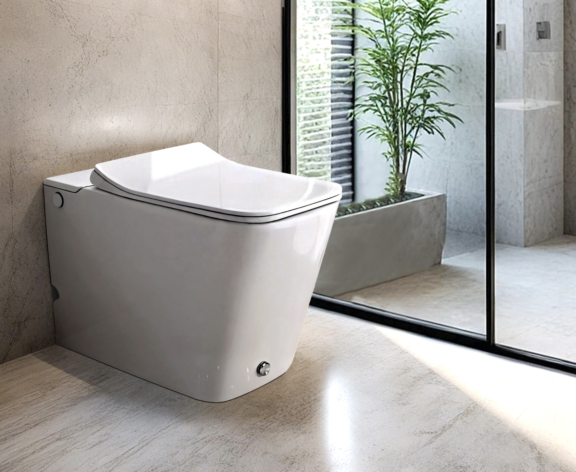 Унитаз приставной Ceruttispa Disgrazia CT7269 с импульсным смывом с микролифтом