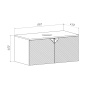 Тумба под раковину Runo Андорра 85 см 00-00002018 подвесная белая