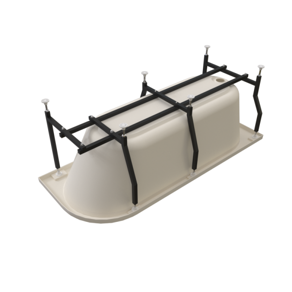 Ванна акриловая Radomir Вальс 170x75 R 1-01-0-2-1-345 белая пристенная с каркасом