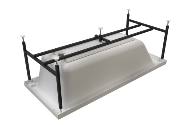 Ванна акриловая Radomir Агата 150x70 2-01-0-0-1-224Р белая пристенная с каркасом