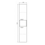 Пенал Comforty Никосия-35 дуб темный Пенал Comforty Никосия-35 дуб темный