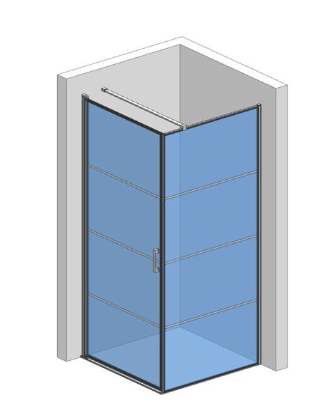 Душевой уголок 195х80 см AQUAme AQM5215-LH-8 черный прозрачный Душевой уголок 195х80 см AQUAme AQM5215-LH-8 черный прозрачный
