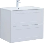 Тумба с раковиной Aquanet Терра 80 см 00323183 подвесная белая