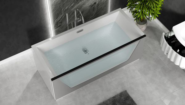 Ванна акриловая 170х75 Aima Design NEO стекло матовое серое Ванна акриловая 170х75 Aima Design NEO стекло матовое серое
