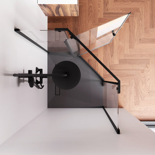 Душевой уголок AM.PM Sunny 90x195x90 W87G-405-9090-BT профиль черный