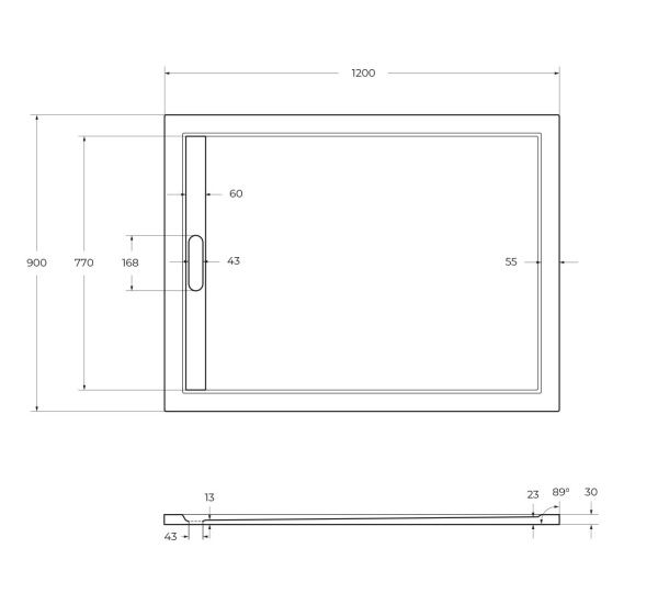 Поддон из искусственного мрамора 90x120 см Cezares  TRAY-AS-AH-120/90-30-W белый Поддон из искусственного мрамора 90x120 см Cezares  TRAY-AS-AH-120/90-30-W белый