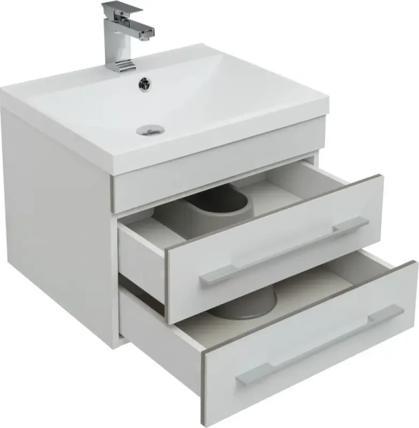 Тумба под раковину Aquanet Верона 60 см 00272423 подвесная белая матовая