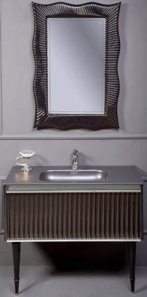 Тумба под раковину Armadi Art Canale 100 см 843-100-BCR подвесная черная