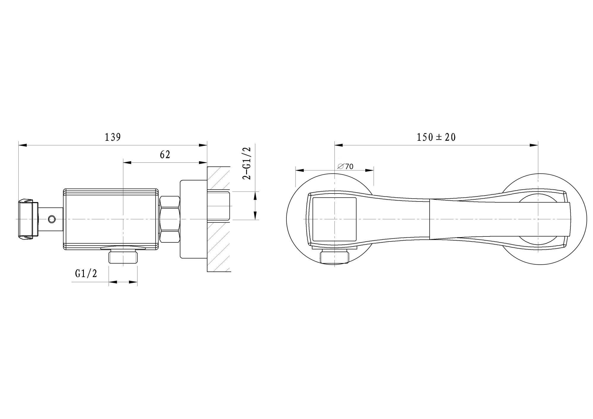 Смеситель для душа Wonzon & Woghand Triumph WW-564101-CR хром глянцевый