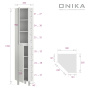Пенал Onika Айленд 40x180 см 403082 напольный белый