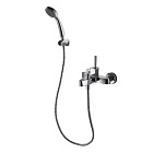 Смеситель для ванны с коротким изливом с аксессуарами Bravat Spring F679113C-B Смеситель для ванны с коротким изливом с аксессуарами Bravat Spring F679113C-B