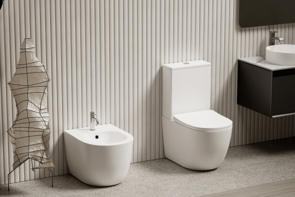 Биде Abber Bequem AC1152 приставное белое