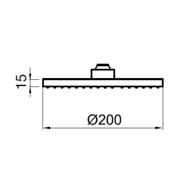 Верхний душ Webert AC1024015PVC хром глянцевый