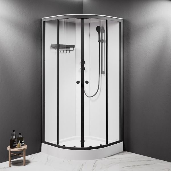 Душевая кабина 90x90 AM.PM X-Joy W94C-401-090BT стекло прозрачное профиль черный матовый Душевая кабина 90x90 AM.PM X-Joy W94C-401-090BT стекло прозрачное профиль черный матовый