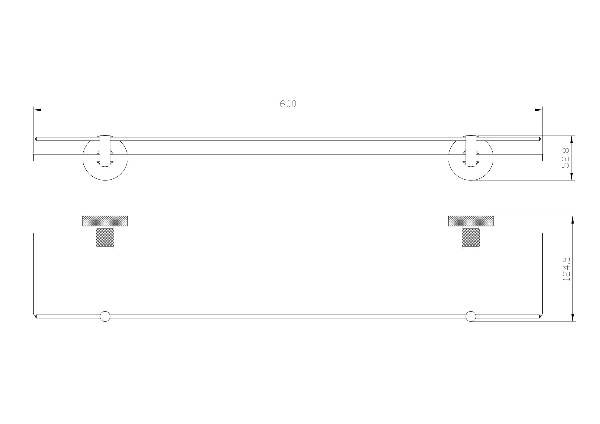 Стеклянная полка для ванной Wonzon & Woghand Majestic WW-9227 черный с золотом глянцевая