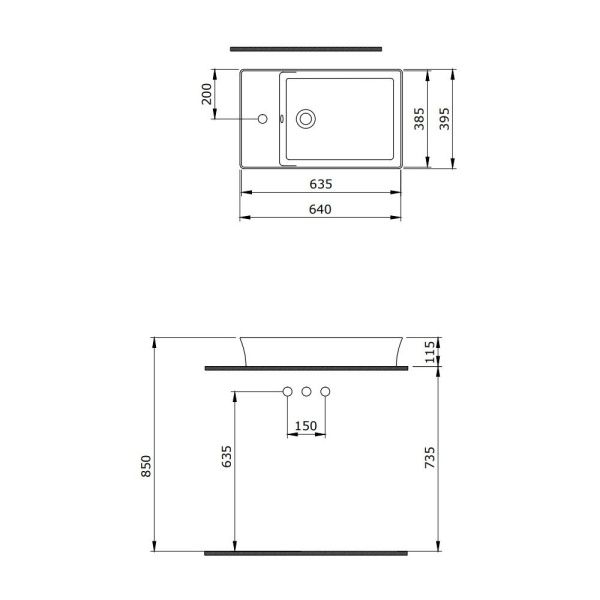 Раковина накладная BERGES Ego SL 182013 белая Раковина накладная BERGES Ego SL 182013 белая
