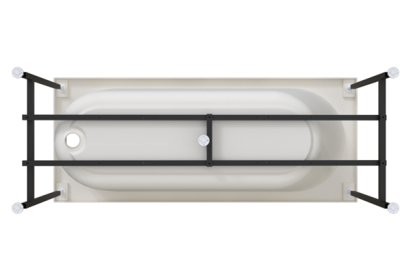 Ванна акриловая Radomir Вальс 170x75 1-01-0-0-1-337 белая пристенная с каркасом