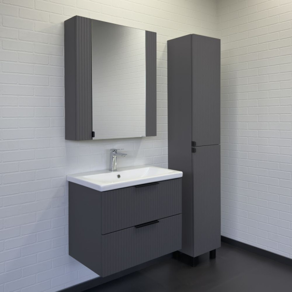 Тумба с раковиной Comforty Лима 70 см 00-00019212 подвесная антрацит