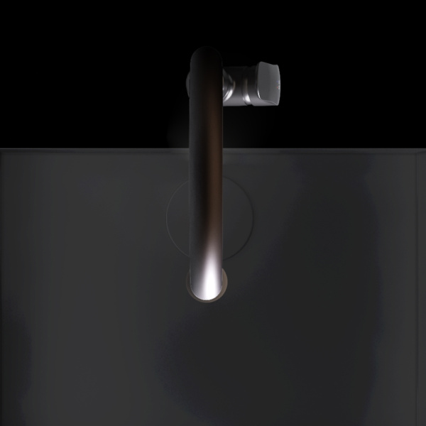 Смеситель для кухонной мойки Am.Pm Like с каналом для фильтра F8007802 черный с хромом матовый