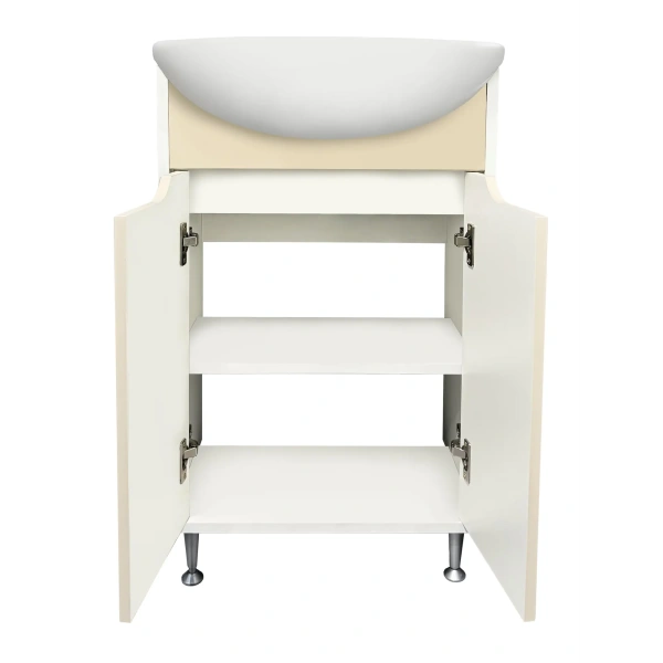 Тумба под раковину Runo Эконова 50 см 00-00004658 напольная крем