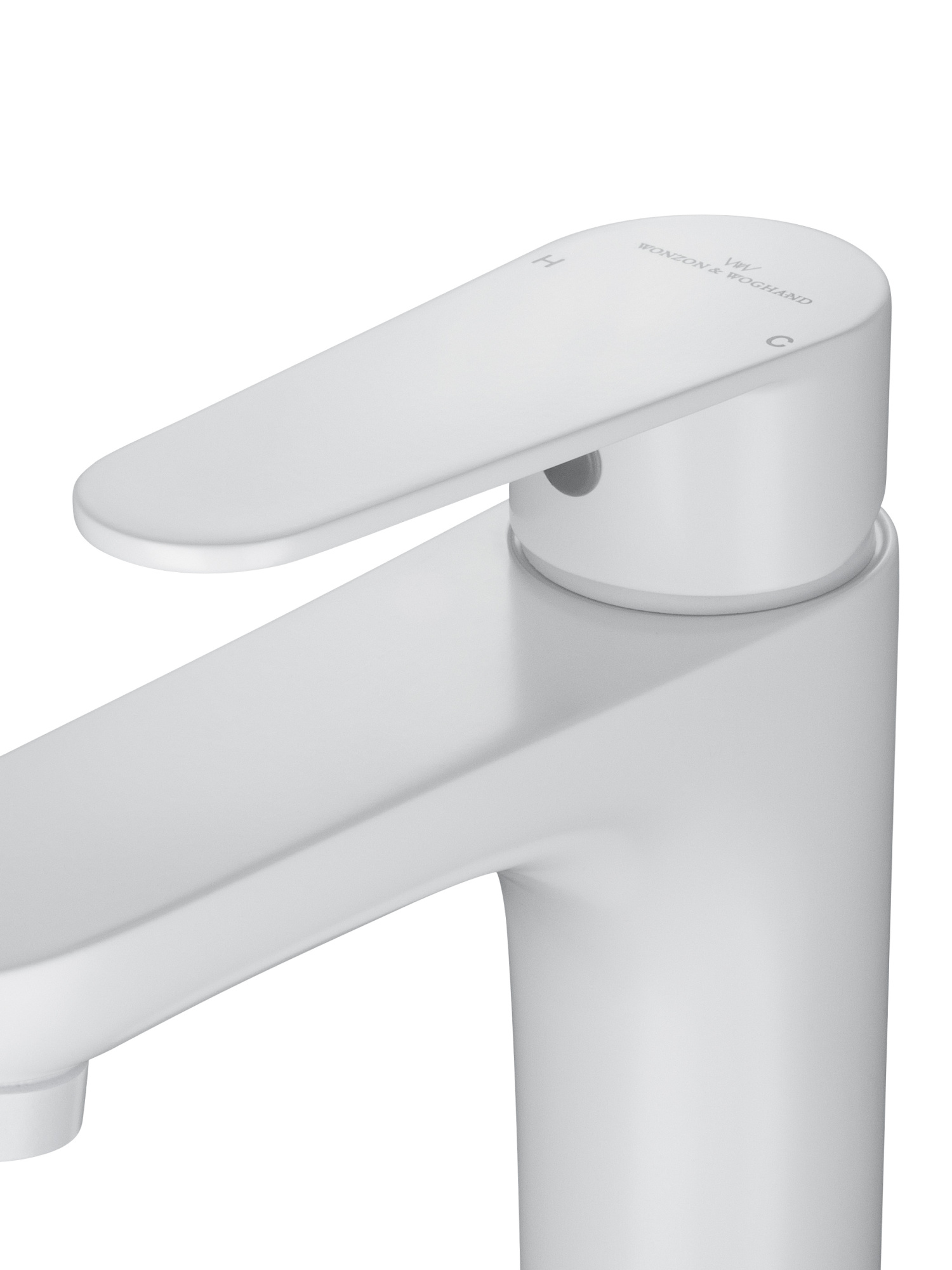 Смеситель для раковины Wonzon & Woghand Alfa WW-A40202-MW белый матовый