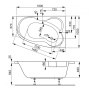 Акриловая ванна VAGNERPLAST MELITE 160x105 Right Акриловая ванна VAGNERPLAST MELITE 160x105 Right