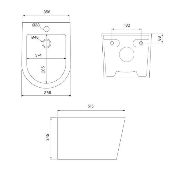 Подвесное биде IDDIS Calipso CALRB02i82 Подвесное биде IDDIS Calipso CALRB02i82