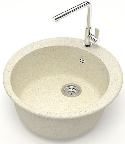 Кухонная мойка AZARIO Vital 507x507x200 искусственный мрамор цвет Бежевый CS00078344