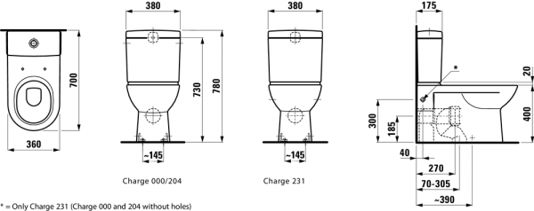Чаша Laufen Pro напольная 8249580000001 Чаша Laufen Pro напольная 8249580000001