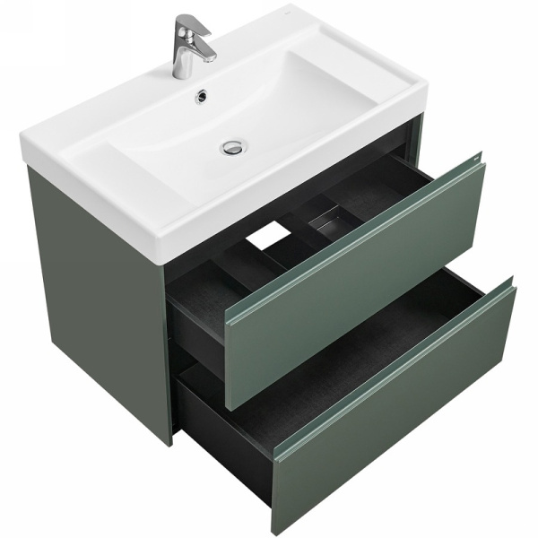 Тумба под раковину Roca Ona 80 см A857630513 подвесная зеленая