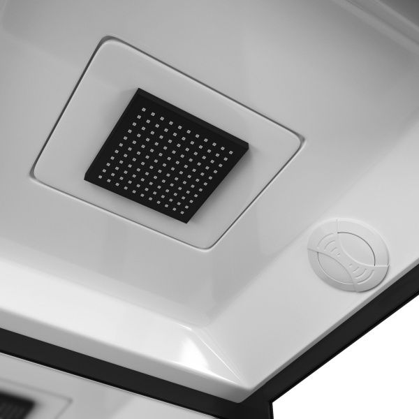 Душевая кабина с гидромассажем 80x100 GROSSMAN GR222 стекло прозрачное профиль черный Душевая кабина с гидромассажем 80x100 GROSSMAN GR222 стекло прозрачное профиль черный