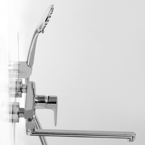 Смеситель для ванны с душевым гарнитуром WasserKRAFT Vils 5602L хром глянцевый