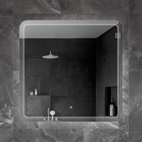 Зеркало Cezares Duet 80 см CZR-SPC-DUET-800-800-LED-TCH с подсветкой
