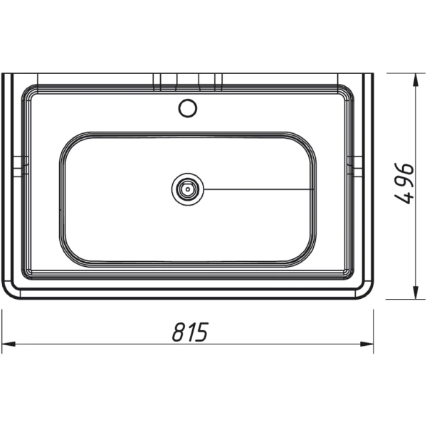 Мебельная раковина Caprigo 80 см CH-800 накладная белая