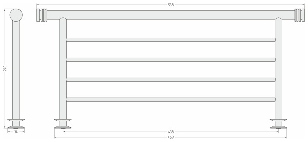 Полка прямая 470 мм СУНЕРЖА 30-2012-4470 Белый матовый Полка прямая 470 мм СУНЕРЖА 30-2012-4470 Белый матовый