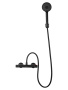 Смеситель для душа с термостатом и гарнитуром Wonzon & Woghand Inn 5 WW-B1005-A-MB черный матовый