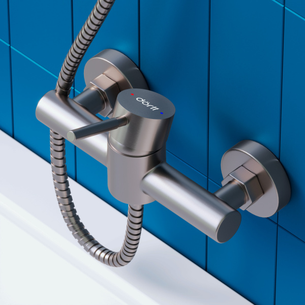 Смеситель для ванны Dorff Logic new D3020000SS нержавеющая сталь матовый