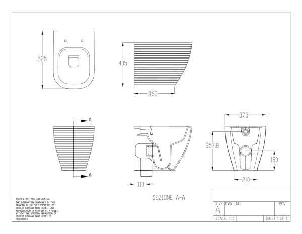 Безободковый унитаз  Disegno Ceramica Loom LO002RIM56 серый Безободковый унитаз  Disegno Ceramica Loom LO002RIM56 серый