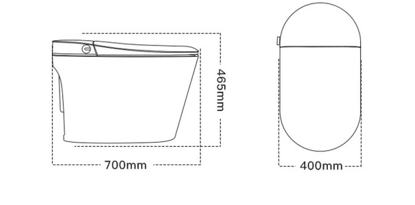 Унитаз-биде Timo TЕ-741 напольный электронный