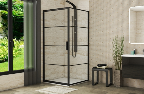 Душевой уголок 900х900х195 Bravat Blackline BS090.2115B Душевой уголок 900х900х195 Bravat Blackline BS090.2115B