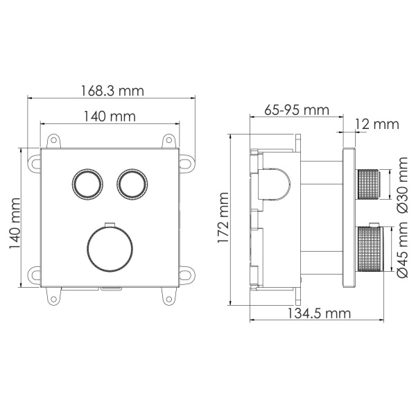 Смеситель для ванны и душа WasserKRAFT Dinkel 5848 Thermo Смеситель для ванны и душа WasserKRAFT Dinkel 5848 Thermo