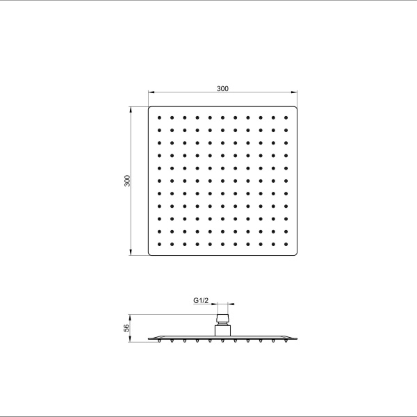 Верхний душ Wonzon & Woghand WW-88DP02-BN никель брашированный