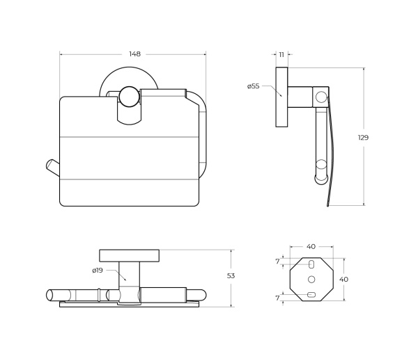 Держатель для туалетной бумаги Cezares Relax RELAX-PH-01 хром глянцевый