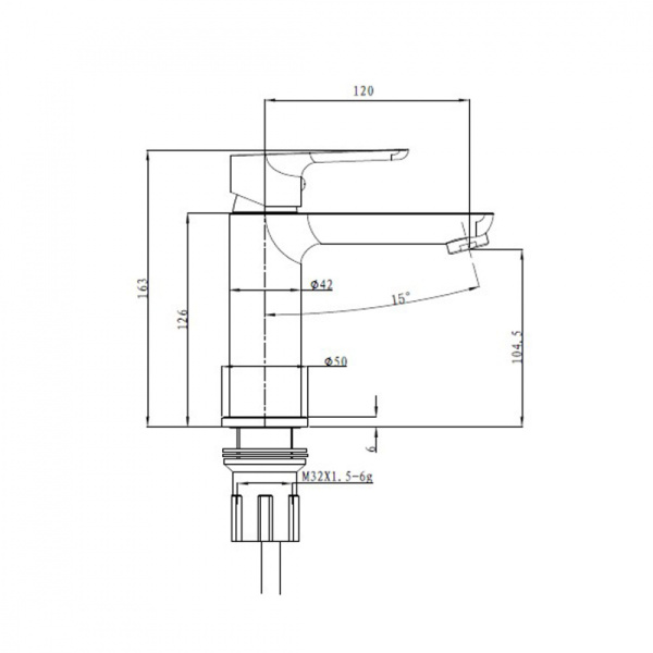 Смеситель для раковины Bien Torres BL11017101 Смеситель для раковины Bien Torres BL11017101